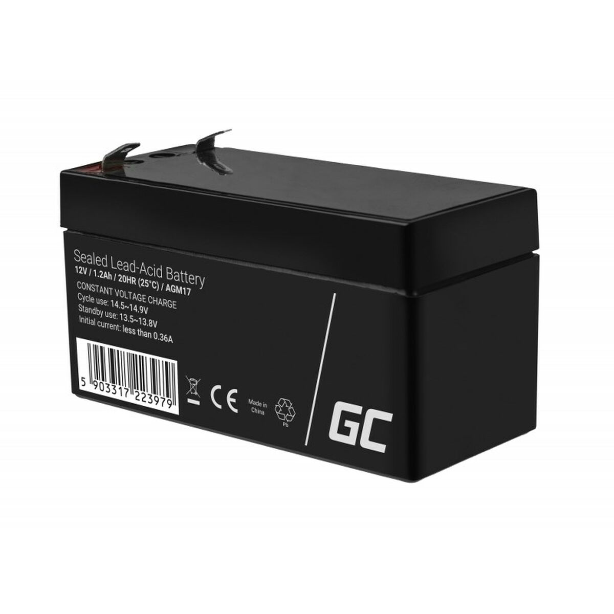 SAI-Batteri Green Cell AGM17 1.2 Ah 12 V